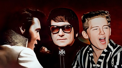 The Legends - The Reunion Tour Tecknad bild av Elvis, Roy Orbison och Jerry Lee Lewis